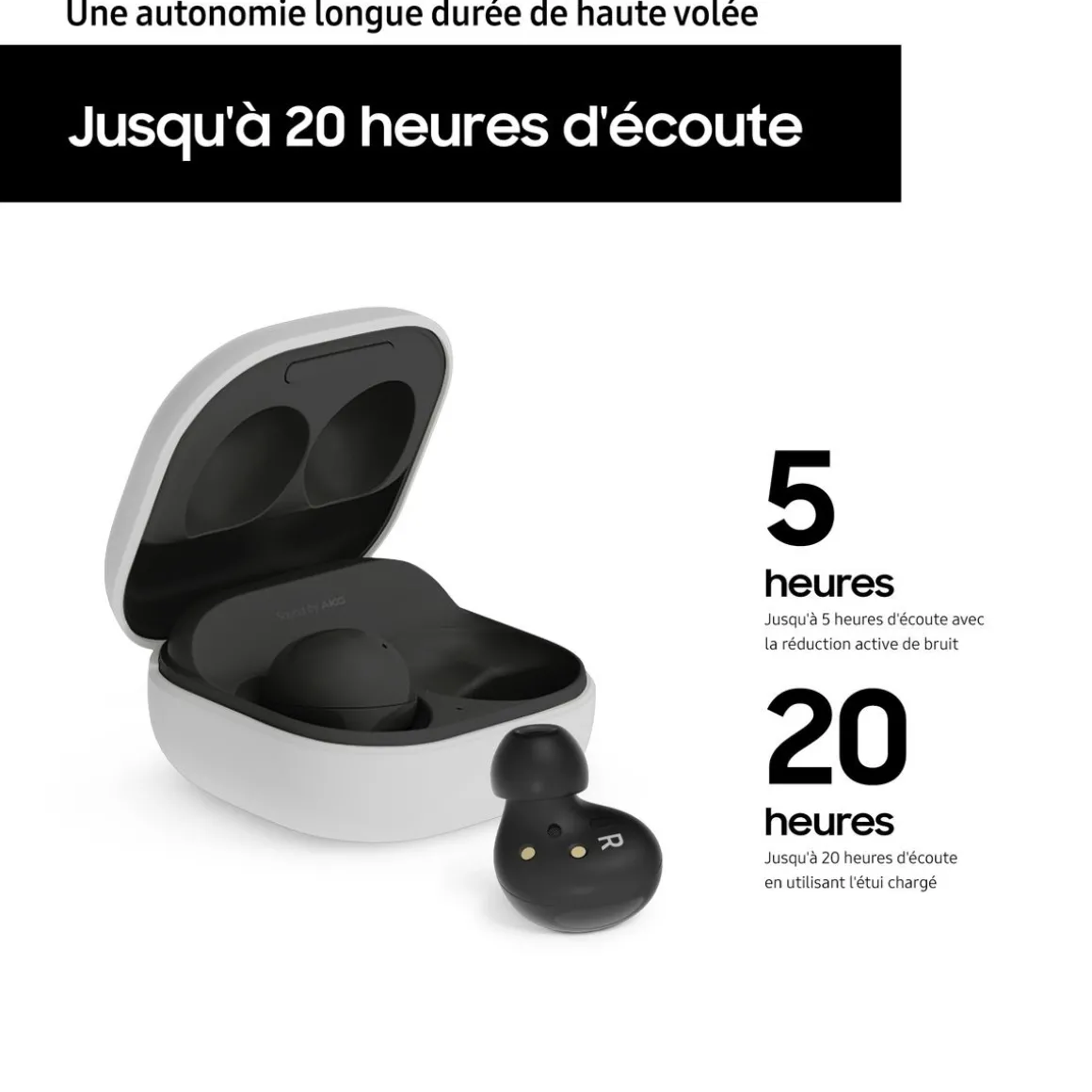 Écouteurs Galaxy Buds 2 Buds avec Galaxy AI - Noir