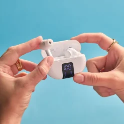 Écouteurs Q1421 TWS écran LED - Blanc