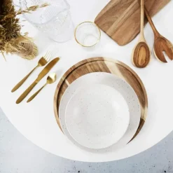 Couverts de Service Acacia 36cm Marron