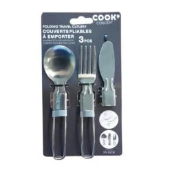 Couverts Pliables Facile à Emporter 8cm Argent