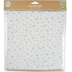 Couverture Bébé en Coton Koala 75x75cm Blanc