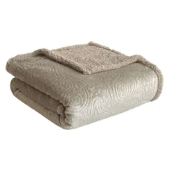 Couverture flannel et sherpa