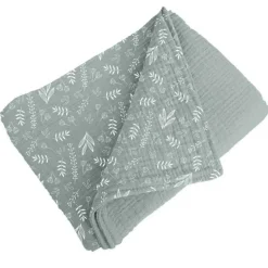 Couverture pour Bébé Coton 75x75cm Vert Céladon