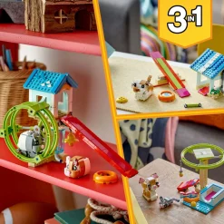 Creator 3en1 31155 La Roue du Hamster, Jouets Transformables pour Hamster avec Maison et Accessoires