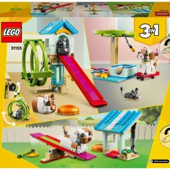 Creator 3en1 31155 La Roue du Hamster, Jouets Transformables pour Hamster avec Maison et Accessoires