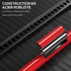 Cric agricole manuel - cric de fosse - 3 tonnes 120 cm - acier noir rouge