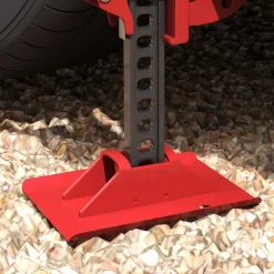 Cric agricole manuel - cric de fosse - 3 tonnes 120 cm - acier noir rouge