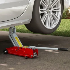 Cric de levage hydraulique - cric de levage réglable 12-30 cm métal rouge noir