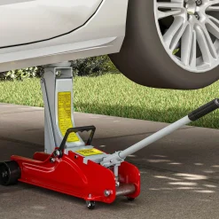 Cric de levage hydraulique - cric de levage réglable 8-38 cm métal rouge noir