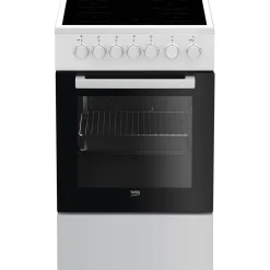 Cuisinière vitrocéramique FSS57100GW, 50 cm, 4 foyers, Four à convection naturelle
