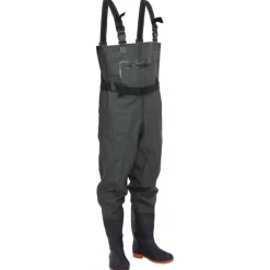 Cuissardes avec bottes et ceinture vert foncé taille 43