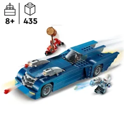 DC Comics Batman - Batman Avec la Batmobile Contre Harley Quinn et Mr. Freeze - Véhicule de la Série TV d'Animation