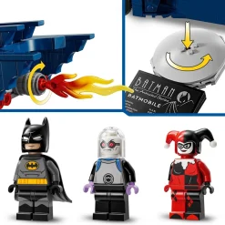 DC Comics Batman - Batman Avec la Batmobile Contre Harley Quinn et Mr. Freeze - Véhicule de la Série TV d'Animation