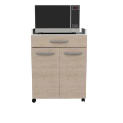 Desserte de cuisine avec roulettes 2 portes 1 tiroir L60cm ZAK