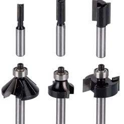 Défonceuse 1200w 6 fraises en coffret Powerplus