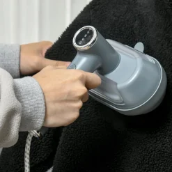 Défroisseur à vapeur portable 1200 W 2 niveaux de vapeur avec réservoir d'eau 100 ml amovible - steamer chauffage rapide - gris