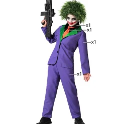 Déguisement clown Halloween - enfant - 5/6 ans (110 à 116 cm)