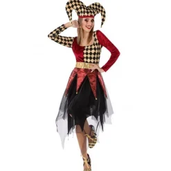 Déguisement d'Arlequin Rouge - Femme - Taille XS/S - XS/S