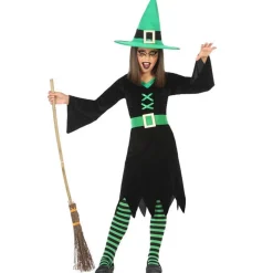 Déguisement sorcière vert - Fille - 7/9 ans (122 à 134 cm)