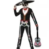 Déguisement squelette mariachi mexicain - Garçon - 5/6 ans (110 à 116 cm)