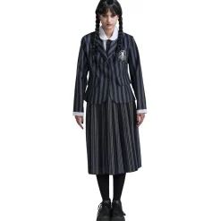 Déguisement Uniforme Noir & Gris Mercredi - Femme - XS