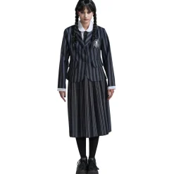 Déguisement Uniforme Noir & Gris Mercredi - Fille - 13/14 ans (158 à 164 cm)
