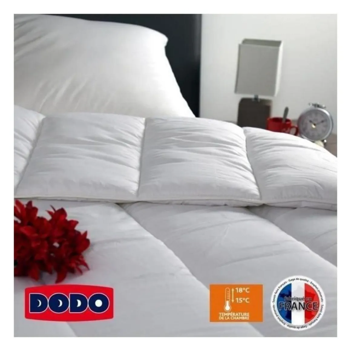 DODO Couette chaude 400gr/m2 VANCOUVER 240x260 cm blanc