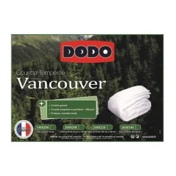 DODO Couette temperee Vancouver - 240 x 260 cm - Blanc