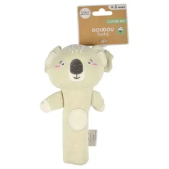 Doudou Hochet Long Bébé Koala 18cm Naturel