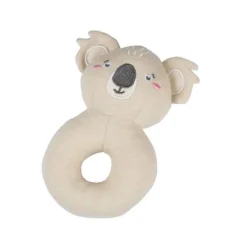 Doudou Hochet Rond Bébé Koala 14cm Naturel
