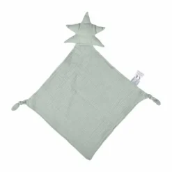 Doudou Mouchoir Bébé Étoile 46cm Vert Céladon