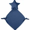 Doudou Mouchoir Bébé Étoile 46cm Bleu Foncé