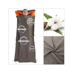 Drap de camping - Kingcamp - En coton - Sac de transport inclus