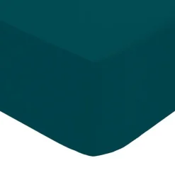 Drap Housse 2 Personnes Percale 160x200cm Bleu Egéen