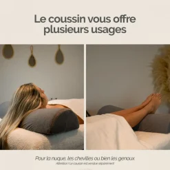 Drap housse de protection en éponge pour coussin demi-rond 66 cm x 22 cm x 12 cm de table de massage - Prune