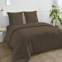 Drap housse en coton 57 fils uni bonnet 25cm