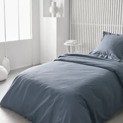 Drap housse uni en jersey coton ESSENTIAL