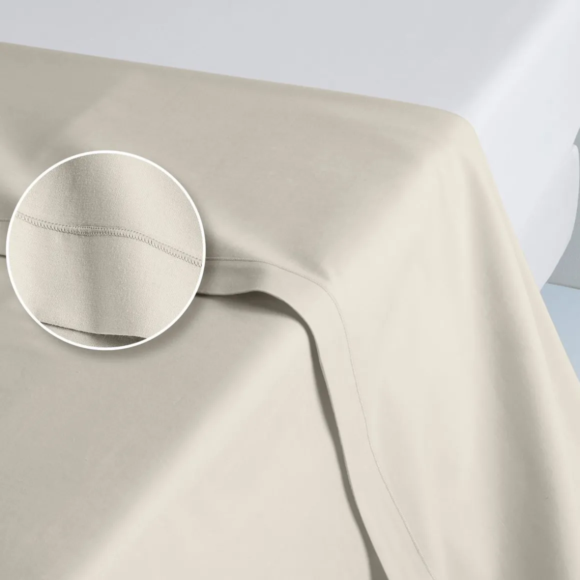 Drap plat en coton 57 fils