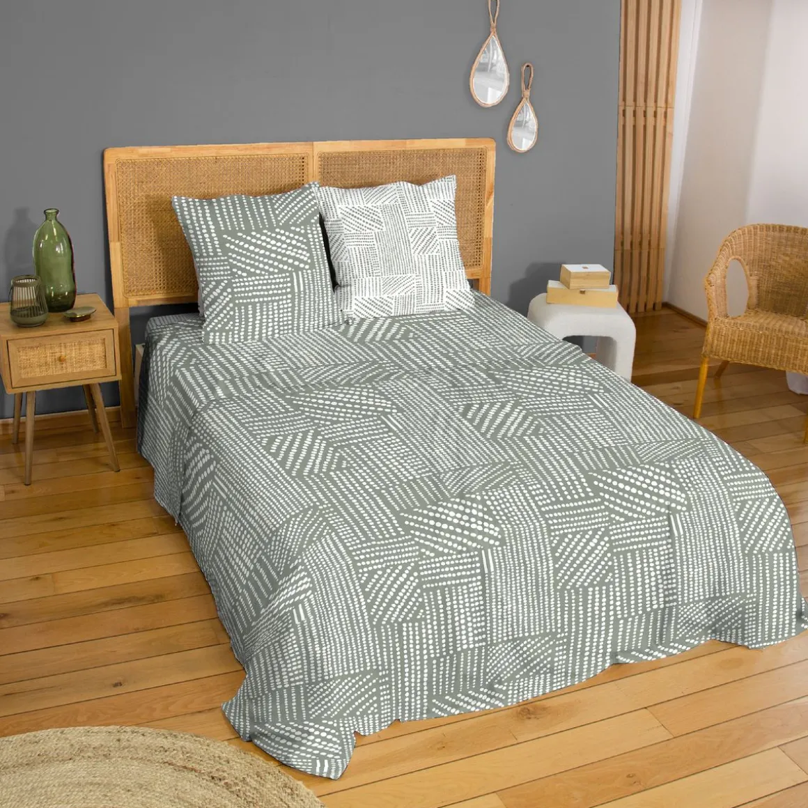 Drap plat en coton 57 fils JOYEUX