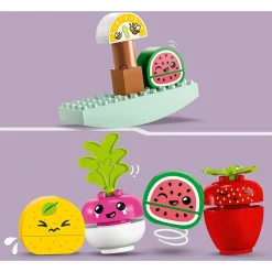 DUPLO 10983 - Le marché bio, Jeu sur la Nourriture, Fruits et Légumes, Apprentissage des Chiffres, Jouets Éducatifs à Empiler, Enfants