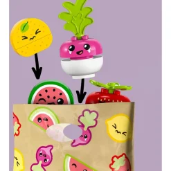 DUPLO 10983 - Le marché bio, Jeu sur la Nourriture, Fruits et Légumes, Apprentissage des Chiffres, Jouets Éducatifs à Empiler, Enfants