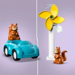 Duplo 10985 L'éolienne et la voiture électrique, Jouet Voiture pour Enfants Dès 2 Ans, Garçons et Filles, Jouets Éducatifs avec Figurines