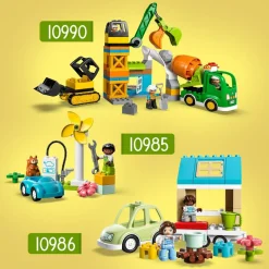 Duplo 10985 L'éolienne et la voiture électrique, Jouet Voiture pour Enfants Dès 2 Ans, Garçons et Filles, Jouets Éducatifs avec Figurines