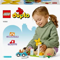 Duplo 10985 L'éolienne et la voiture électrique, Jouet Voiture pour Enfants Dès 2 Ans, Garçons et Filles, Jouets Éducatifs avec Figurines