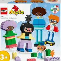 DUPLO Ma Ville 10423 Personnages à Construire aux Différentes Émotions, Jouet avec 71 Briques avec 5 Personnages