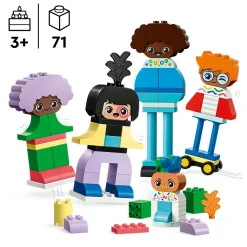 DUPLO Ma Ville 10423 Personnages à Construire aux Différentes Émotions, Jouet avec 71 Briques avec 5 Personnages