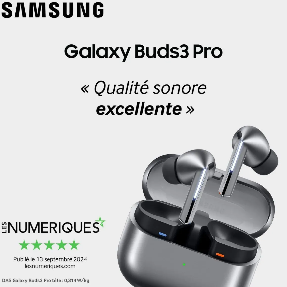 Ecouteurs Galaxy Buds 3 Pro Blanc