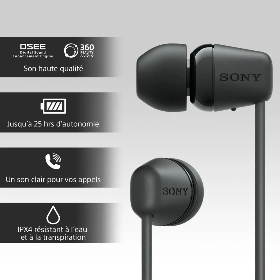 Ecouteurs WIC100 Noir