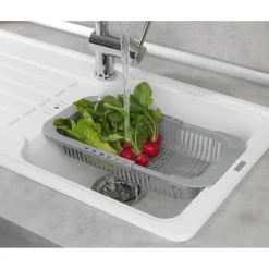 Egouttoir pour évier extensible Denvers - L. 30/39 cm - Gris