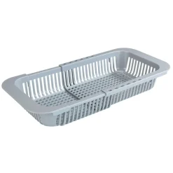 Egouttoir pour évier extensible Denvers - L. 30/39 cm - Gris